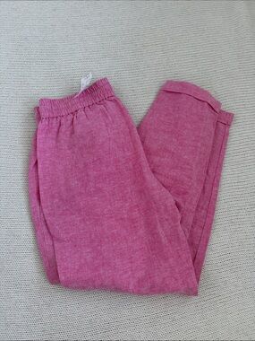 NWT! J Crew Linen/Cotton Drawstring Pants Pink Size 2